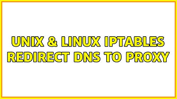 Unix & Linux: iptables redirect dns to proxy