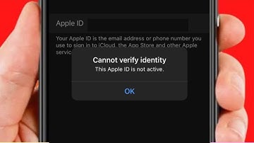 Cannot Verify Identity This Apple ID is Not Active | Verification Failed This Apple ID is Not Active