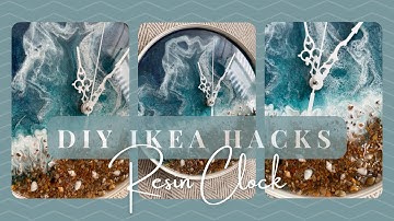 DIY IKEA Hacks | Resin Wall Clock | Resin Tutorial | Resin For Beginners | Resin Waves | Sea Themed