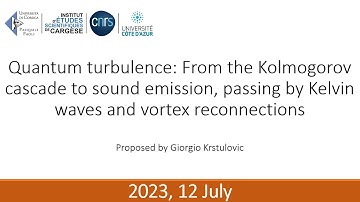 Quantum turbulence: From the Kolmogorov cascade to sound emission