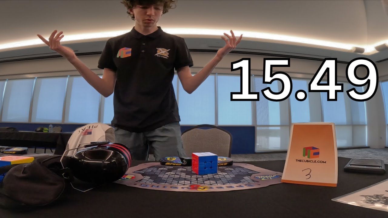 Rubik's Cube Solved Blindfolded in 15.49 Seconds! (20th in the World)