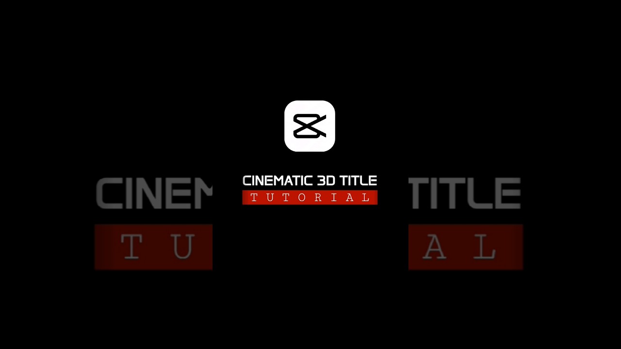 Cinematic 3D Title in Capcut - Tutorial #shorts