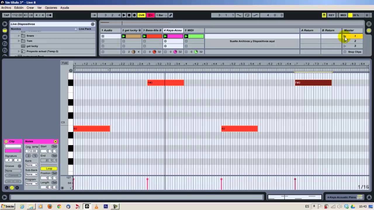 Tutorial Ableton Live: como hacer Get lucky de 