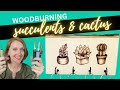 Shading tutorial woodburning succulents  cactus key organizer