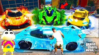 Franklin Collecting SECRET ELEMENTAL CARS in GTA 5 | SHINCHAN and CHOP