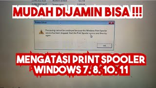 Mengatasi masalah processing cannot be continued because the windows print spooler - SUBREK ID Mengatasi masalah processing cannot be continued because the windows print spooler - SUBREK ID