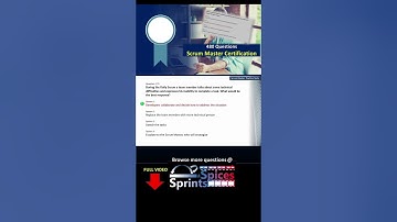 Scrum Master Certification Question 175 #agile #scrum #scrumcertification  #scrummaster #psm