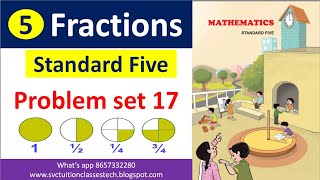 Class 5th Mathematics 5th lesson Fractions problem set 17 | class 5th math problem set 17 |