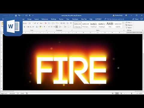 How to create fire 🔥 in Microsoft Word with VBA (Tutorial)