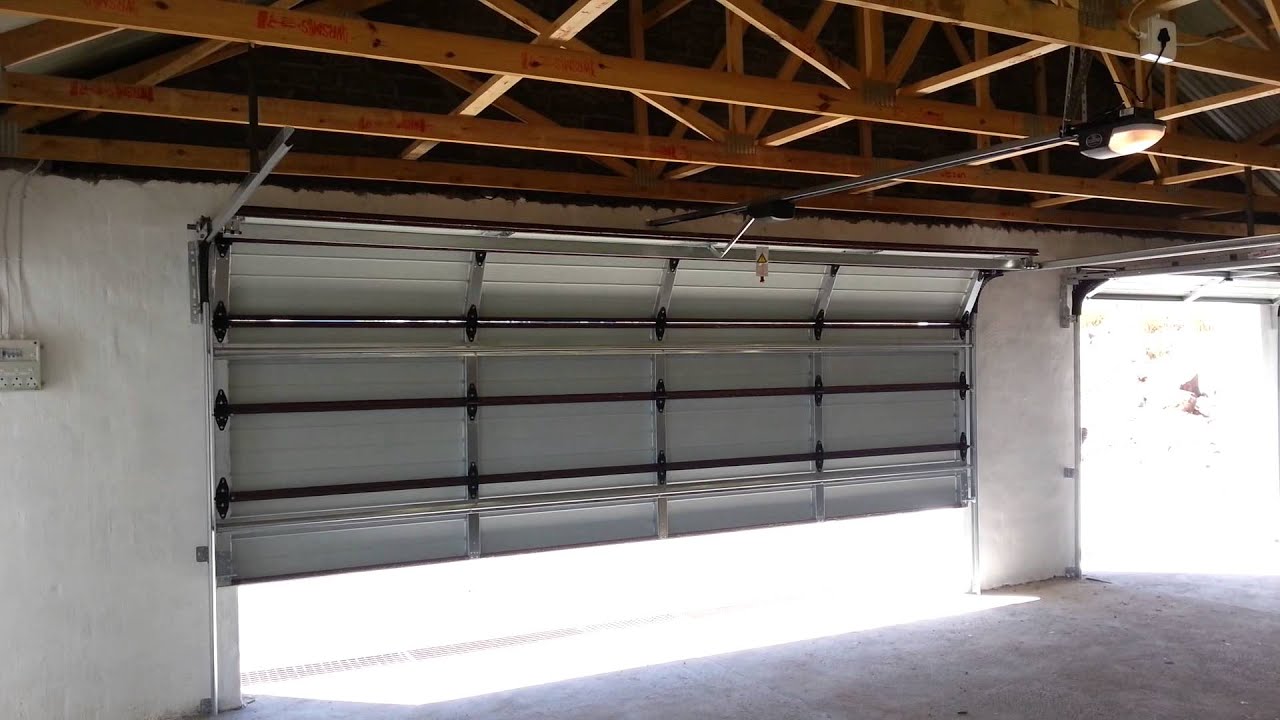Steel Sectional Double Garage Door Automated YouTube