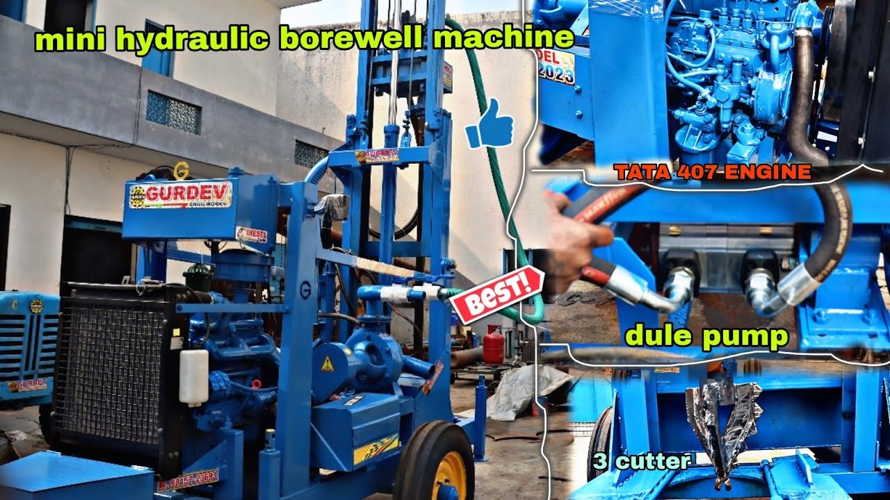 mini hydraulic borewell machine contract no 9878588188 , 9815723693 GURDEV ENGINEERING WORKS #work