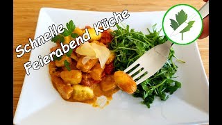 15 Minuten Küche - Putenbrust, Thai Currysauce, Gnocchi, Rucola / Schnelle Rezepte