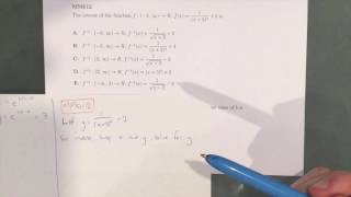 MM012 Maths Methods Fortify Study Guide - "How to find the inverse of a function"