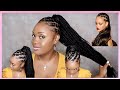 RIHANNA INSPIRED RUBBERBAND AND SLEEK HIGH PONYTAIL PROTECTIVE STYLE