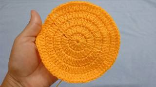 How to crochet Flat Circle step by step