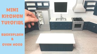 DIY Miniature Tile Backsplash for Mini Kitchen