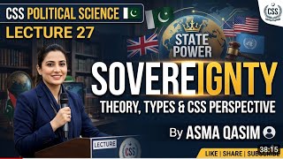 Lecture 27 | Sovereignty | CSS Political Science | By Asma Qasim Update