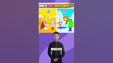 Wiens moeder is onverantwoordelijker? #quiz #raadsel #logische puzzels #hersenkrakers #ytshorts