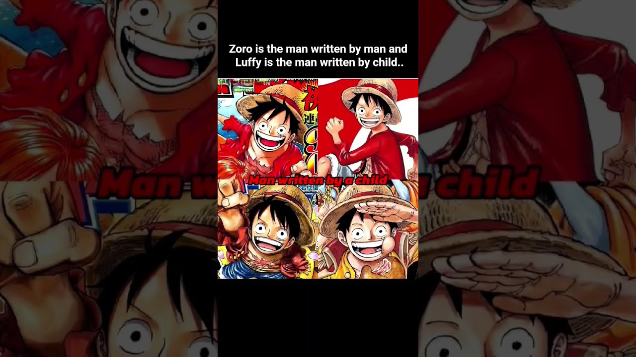 ZORO IS THE MAN WRITTEN BY AND LUFFY CHILD Onepiece Anime Luffy