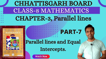 Class 8 I Math solution I Chapter 3 I Parallel lines I Part 7 I Chhatisgarh I CGBSE I CG board I C.G