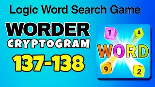 WORDER Logic Word Search Game level 137 138