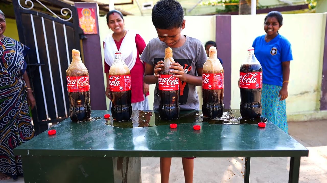 Family Experiment 1st time with 'COCO COLA' | Familyயா இனிமேல் experiment பண்ணவே கூடாது... Mrs.Abi