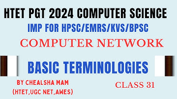 Basic Terminologies of Computer Network | HTET PGT CSE Preparation 2024 | HPSC/KVS/AWES/UKPSC CSE