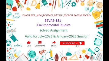 BEVAE 181 SOLVED ASSIGNMENT in English | BEVAE-181 Solved Assignment July-2025 & Jan-2026 | IGNOU