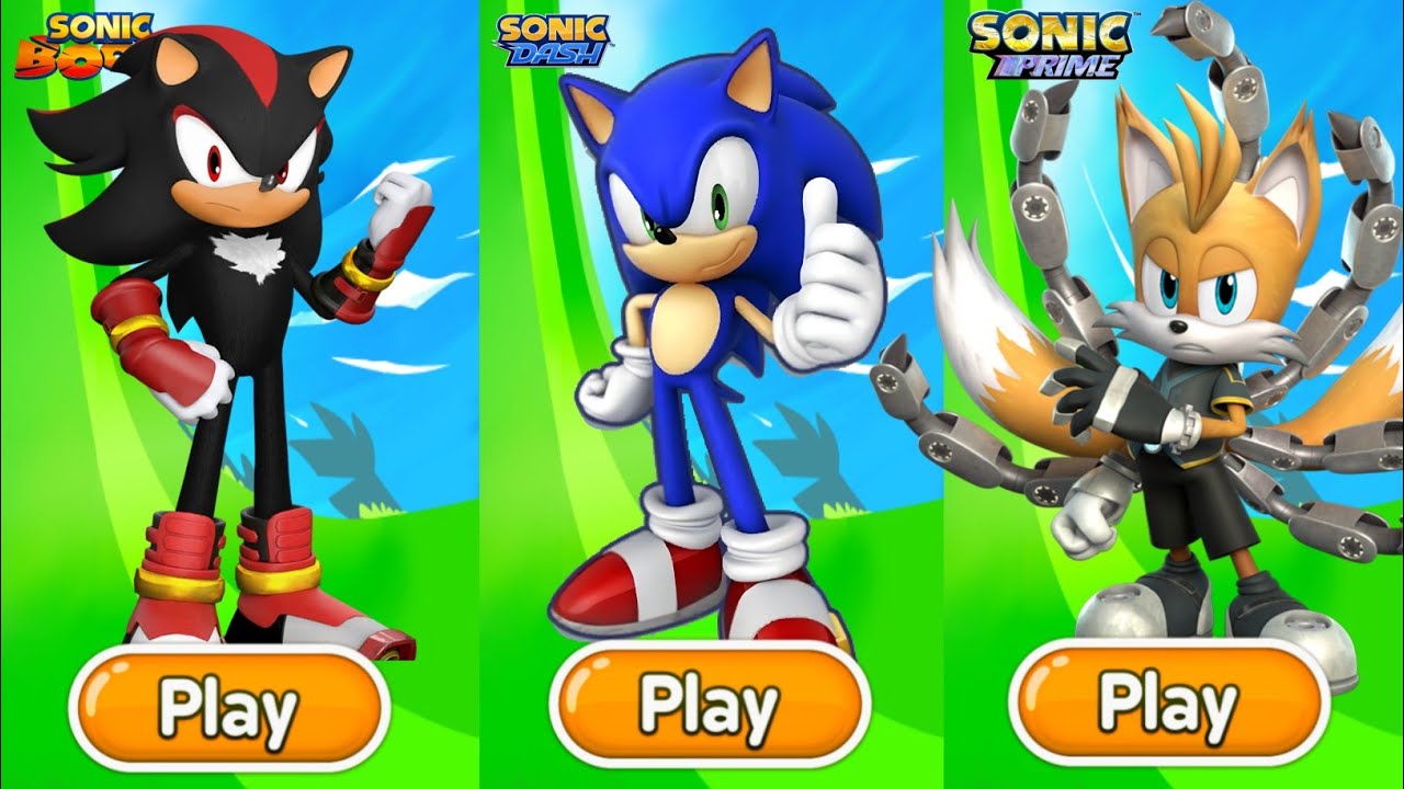 Sonic Dash Vs Sonic Boom Vs Sonic Prime Dash - Movie Sonic Vs All Boss ...