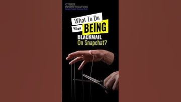 What To Do When Being Blackmailed On Snapchat? #shorts #sextortion #blackmail #onlinethreats