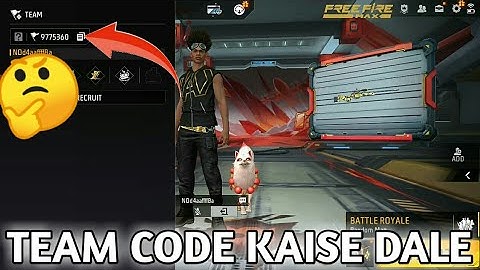 how to team code in free fire || free fire me team code kaise dalte hain || team code kaise join