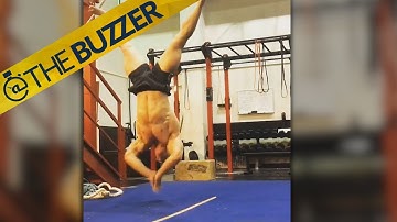 These clapping handstand pushup things are ridiculous