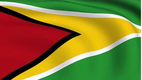 Guyana - Flying Flag Looped Video Background