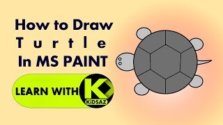 How to Draw Turtle in MS Paint   Learn With kidSAZ