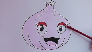 wallpapers Cebolla Paiteña Dibujo Animado como dibujar y colorear a cebolla as drawing and coloring to onion