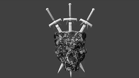 Blender animation skull