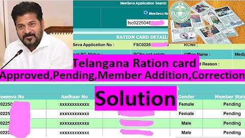 Telangana Ration Card Update 2025  Pending, Approved & Member Addition Reasons Explained#telangana