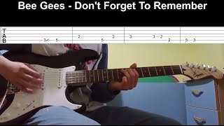 Bee Gees - Don't Forget To Remember (Guitar Cover with Tabs)