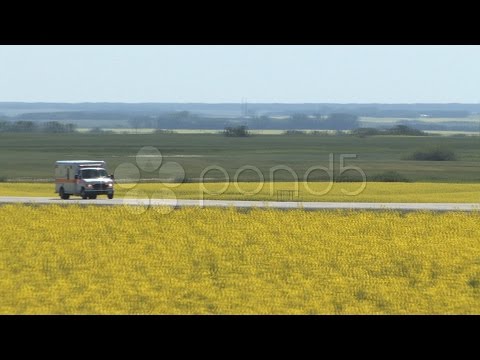 Ambulance On Highway 002. Stock Footage