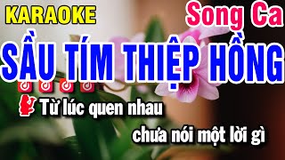 Karaoke Sầu Tím Thiệp Hồng Nhạc Sống Song Ca Dm | Yến Như