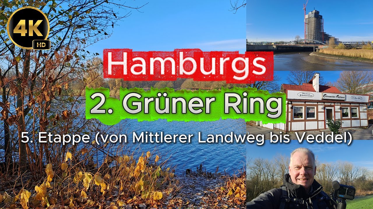 Hamburg - 2. Grüner Ring - 5. Etappe (von Mittlerer Landweg bis Veddel) - 4K HD