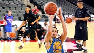 PLAYING BASKETBALL ON A NBA COURT! STEPH CURRY 3 POINT RANGE! 5v5 HIGHLIGHTS vs 2K YouTubers