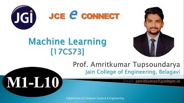 JCE CSE 17CS73 - M1_L10 - Candidate Elimination Algorithm by Prof.Amritkumar Tupsoundarya