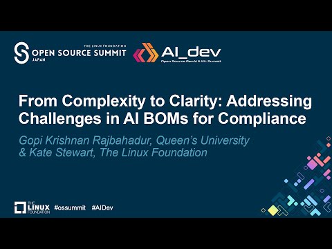 From Complexity to Clarity: Addressing Challenges in AI BOMs for... - Gopi Rajbahadur & Kate Stewart Episode cover