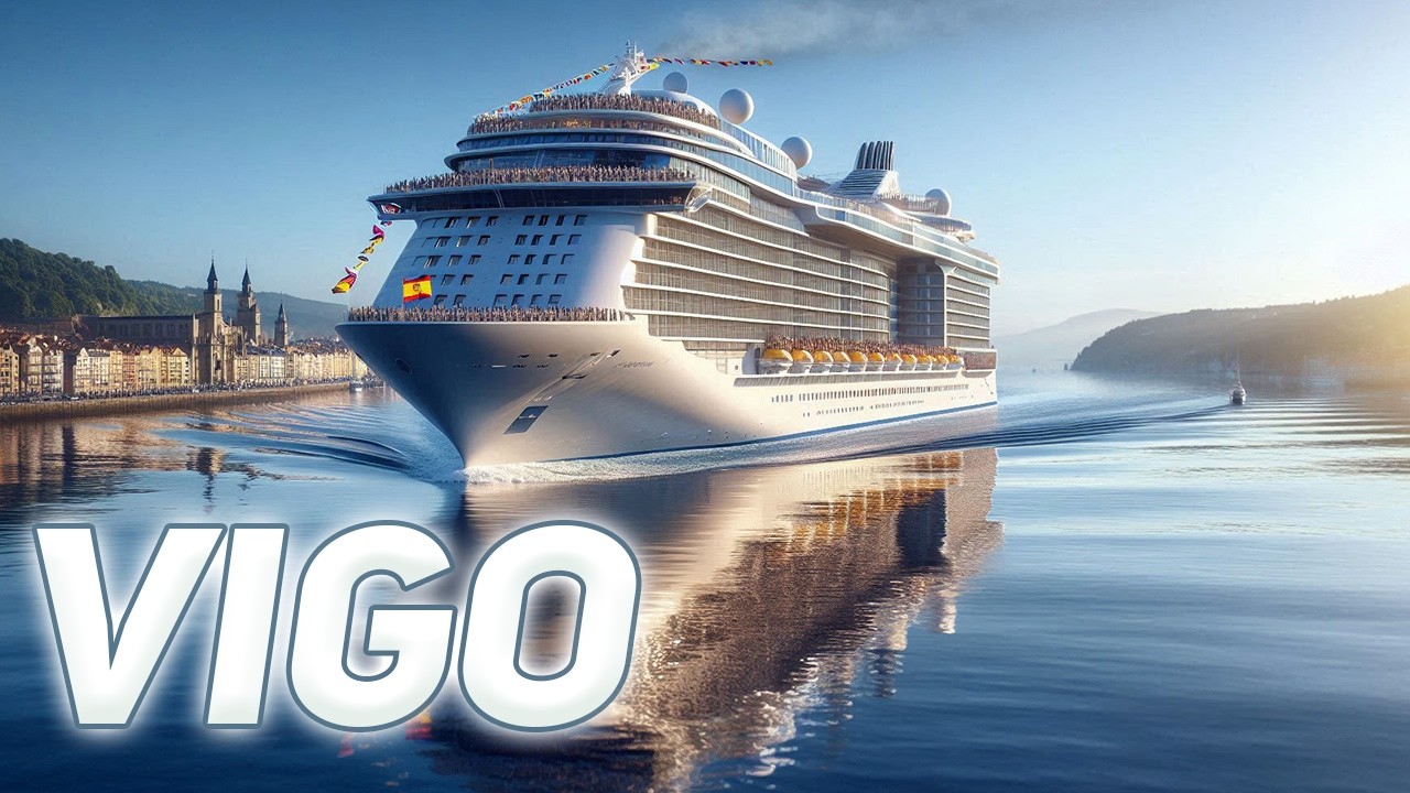 Sailing Away From Vigo 🇪🇸  Cruise Ship Timelapse