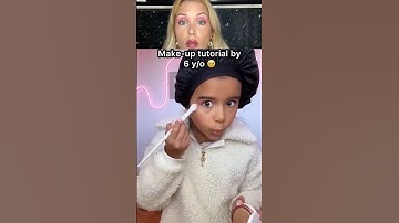 Make-up tutorial by 6 years old 🫶yes or not? #makeup #tutorial #cute #makeuptutorial #girls #funny