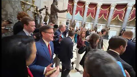 RAW: House Speaker Mike Johnson speaks after Republicans support Democrat health plan