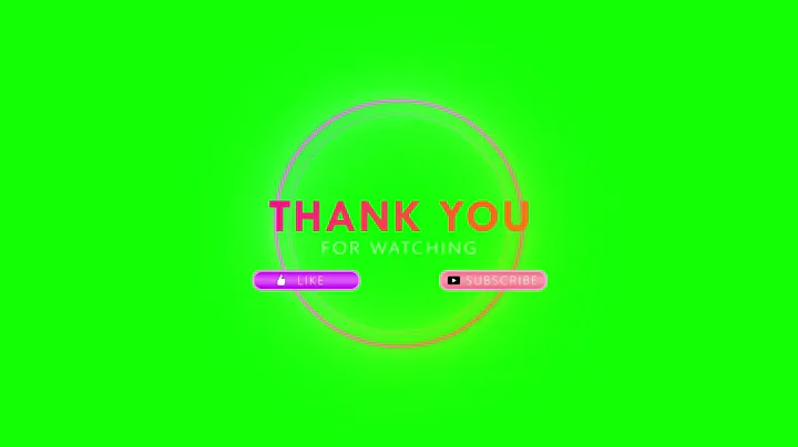 thank you for watching | Green Screen | No Copyright | Stock Footage, Motion Graphics | 4K Stickers