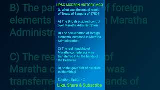 Modern History || UPSC MCQ || History MCQ || Most Frequently Asked Question || upsc shortsvideo