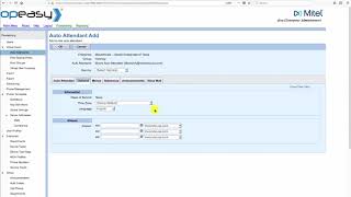 Mitel OpEasy: How to Configure an Auto Attendant